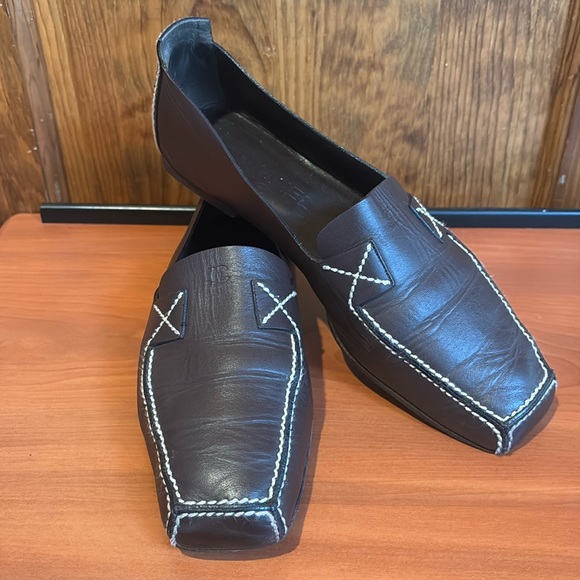 Vintage Chanel Brown Leather Loafers Size 39 - Picture 1 of 14